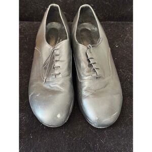 Black Leather Character Shoes Low Block Heel Lace Up Dance Stage Performance‎ 10